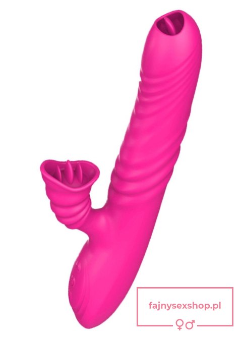 Wibrator-Angelia USB 3 functions of thrusting / 20 vibrations Pink