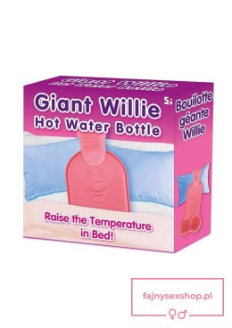 Giant Willie Hot Water Bottle Pink