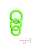 3 pcs Cock Ring Set - Glow in the Dark - Neon Green 3 pcs Cock Ring Set - Glow in the Dark - Neon Green
