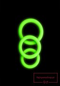 3 pcs Cock Ring Set - Glow in the Dark - Neon Green 3 pcs Cock Ring Set - Glow in the Dark - Neon Green