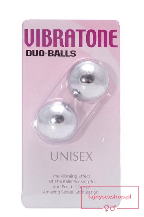 VIBRATONE DUO BALLS SILVER BLISTERCARD