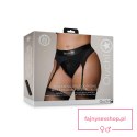 Vibrating Strap-on Thong with Adjustable Garters - XL/XXL