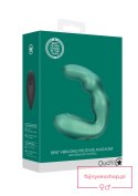 Bent Vibrating Prostate Massager with Remote Control - Metallic Green