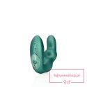 Bent Vibrating Prostate Massager with Remote Control - Metallic Green