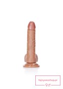 Curved Realistic Dildo Balls Suction Cup - 7""""/ 18 cm Curved Realistic Dildo Balls Suction Cup - 7""""/ 18 cm