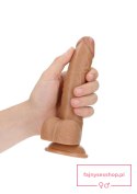 Curved Realistic Dildo Balls Suction Cup - 7""""/ 18 cm Curved Realistic Dildo Balls Suction Cup - 7""""/ 18 cm