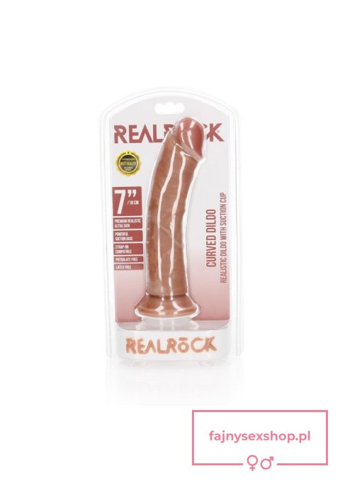 Curved Realistic Dildo with Suction Cup - 7""""/ 18 cm