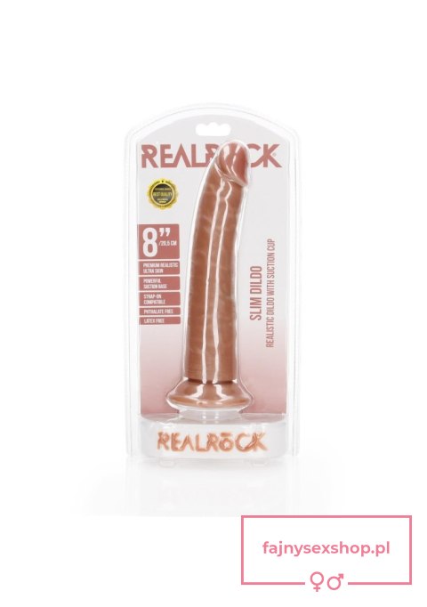 Slim Realistic Dildo with Suction Cup - 8""""/ 20,5 cm Slim Realistic Dildo with Suction Cup - 8""""/ 20,5 cm