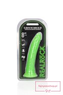 Slim Realistic Dildo with Suction Cup - Glow in the Dark - 8'' / 20 cm