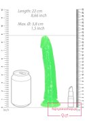 Slim Realistic Dildo with Suction Cup - Glow in the Dark - 8'' / 20 cm