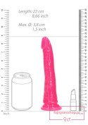 Slim Realistic Dildo with Suction Cup - Glow in the Dark - 8'' / 20 cm