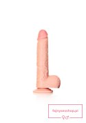 Straight Realistic Dildo Balls Suction Cup - 7""""/ 18 cm