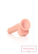 Straight Realistic Dildo Balls Suction Cup - 7""""/ 18 cm