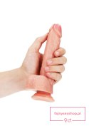 Straight Realistic Dildo Balls Suction Cup - 7""""/ 18 cm