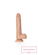 Straight Realistic Dildo Balls Suction Cup - 7""""/ 18 cm