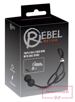 REBEL Triple Ball/Cock Ring wi