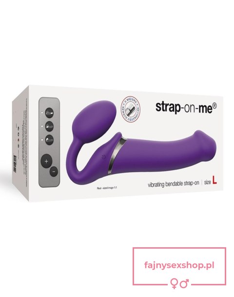 VIBRATING STRAP-ON - L - PURPLE VIBRATING STRAP-ON - L - PURPLE