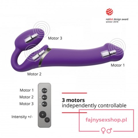 VIBRATING STRAP-ON - L - PURPLE VIBRATING STRAP-ON - L - PURPLE
