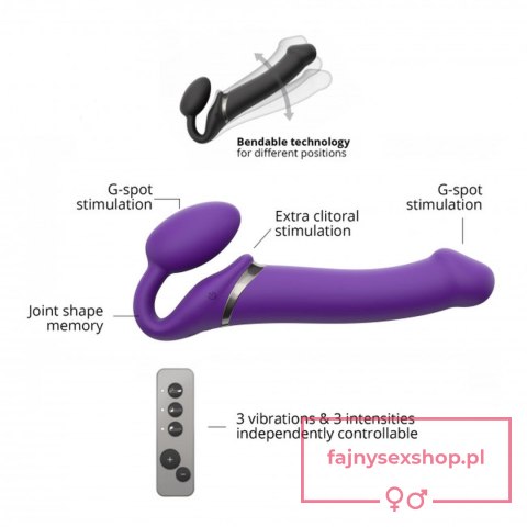 VIBRATING STRAP-ON - L - PURPLE VIBRATING STRAP-ON - L - PURPLE