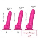 SLIDING SKIN REALISTIC DILDO FUSHIA M