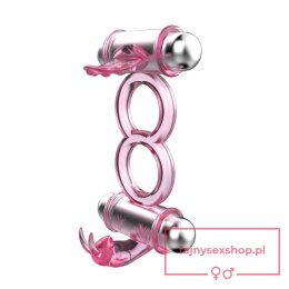 BAILE - BUNNY SNUGGLES COCK CLIT RING, 10 vibration functions