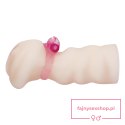 BAILE- Masturbator with vibrating ring, flesh-coloured