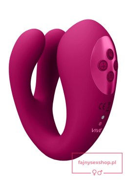 Yoko - Triple Action Vibrator Dual Prongs with Clitoral Pulse Wave