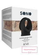No.48 - Cockring with Ball Strap - Black No.48 - Cockring with Ball Strap - Black