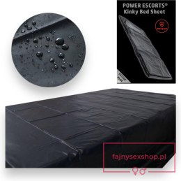 Power Escorts - BR190 - Kinky Bed Sheet Black - 160 x 227 CM