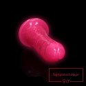 Slim Realistic Dildo with Suction Cup - Glow in the Dark - 7'' / 18 cm