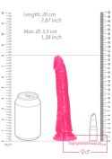 Slim Realistic Dildo with Suction Cup - Glow in the Dark - 7'' / 18 cm