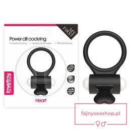 Power Clit Silicone Cockring Black