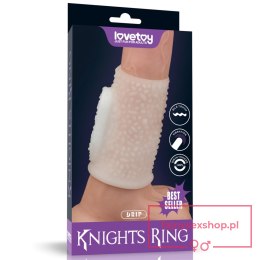 Vibrating Drip Knights Ring (White)