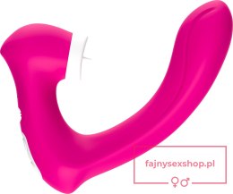 Stymulator silicone 2*9 vibration function Rose Red