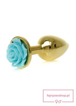 Plug-Jewellery Gold PLUG ROSE- Light Blue