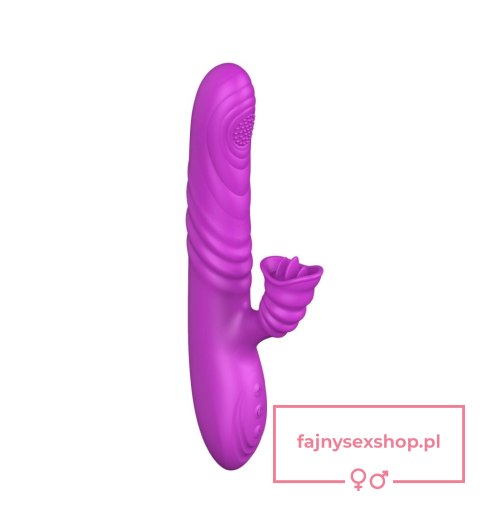 Wibrator-Angelia, USB 3 functions of thrusting / 20 vibrations Purple