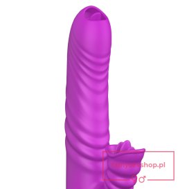 Wibrator-Angelia USB 3 functions of thrusting / 20 vibrations Purple