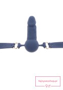 Silicone Penis Ball Gag Blue