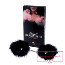 BLACK MARABOU HANDCUFFS