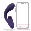 Gen - Rechargeable Triple Action G-Spot Vibrator with Pulse Wave and Vibrating Bristles - Purple