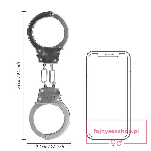 Metal Hand Cuffs - Silver Metal Hand Cuffs - Silver