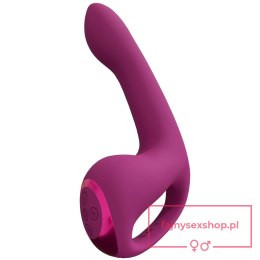 Riko - Rechargeable Triple Action Thumper with Advanced Finger Motion & Pulse Wave Stimulator - Pink