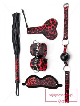 5 Pieces Leopard Bondage Set