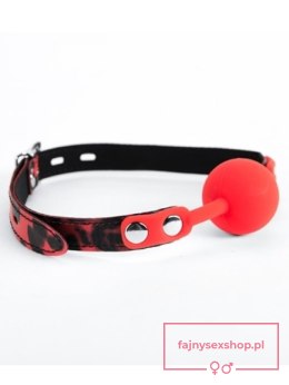 Red Silicone Ball Gag Leopard