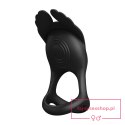 PRETTY LOVE - VIBRANT PENIS RING SILAS Black, 7 vibration functions