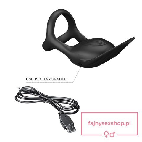 PRETTY LOVE - VIBRANT PENIS RING SILAS Black, 7 vibration functions PRETTY LOVE - VIBRANT PENIS RING SILAS Black, 7 vibration functions