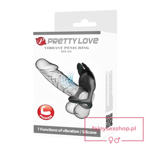 PRETTY LOVE - VIBRANT PENIS RING SILAS Black, 7 vibration functions PRETTY LOVE - VIBRANT PENIS RING SILAS Black, 7 vibration functions