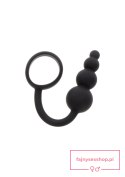 Anal Snake Plug & Penis Ring Black