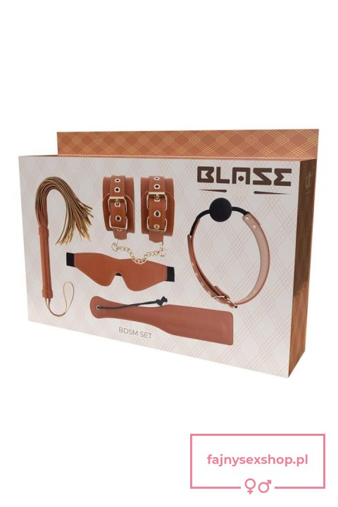 BLAZE ELITE BDSM SET COGNAC VEGAN LEATHER