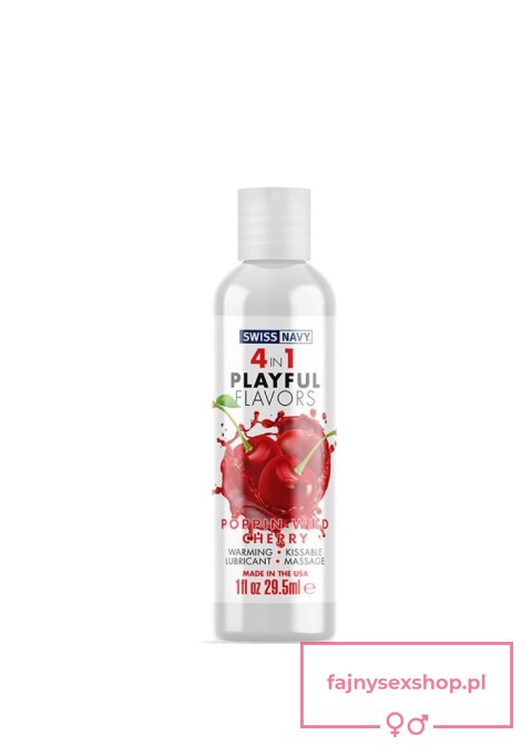 4 In 1 Lubricant with Poppin Wild Cherry Flavor - 1 fl oz / 30 ml 4 In 1 Lubricant with Poppin Wild Cherry Flavor - 1 fl oz / 30 ml
